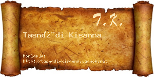 Tasnádi Kisanna névjegykártya